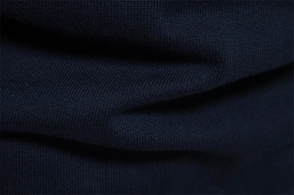 Herren Strickpullover mit Reißverschluss – Modernes Streifendesign für Freizeit und Büro