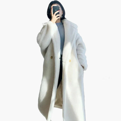 Damen Oversize Wintermantel im luxuriösen Kunstfell-Look – Eleganter Style für kalte Tage