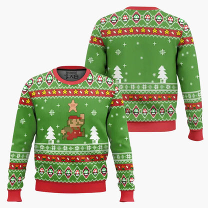 Unisex Retro Pixel Gaming Ugly Christmas Sweater – Pullover für Gamer und Weihnachtsfans