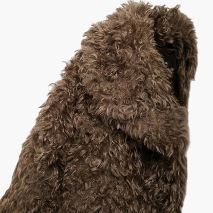 Damen Kuscheliger Plüschmantel im Vintage-Stil – Winterjacke für modische Outfits