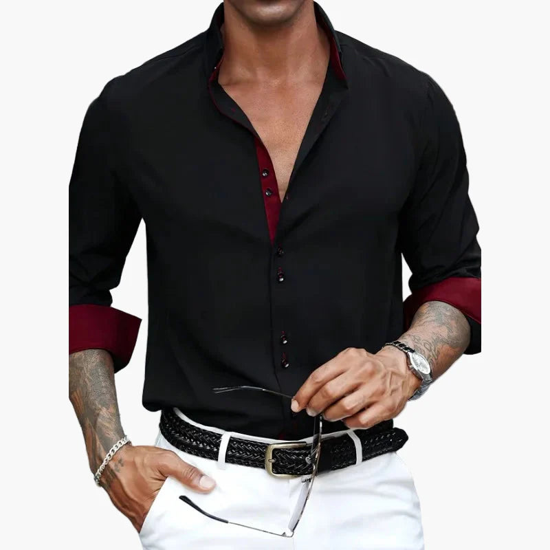 Elegantes Herren-Freizeithemd – Modernes Slim Fit Langarmshirt für Business & Freizeit