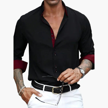 Elegantes Herren-Freizeithemd – Modernes Slim Fit Langarmshirt für Business & Freizeit