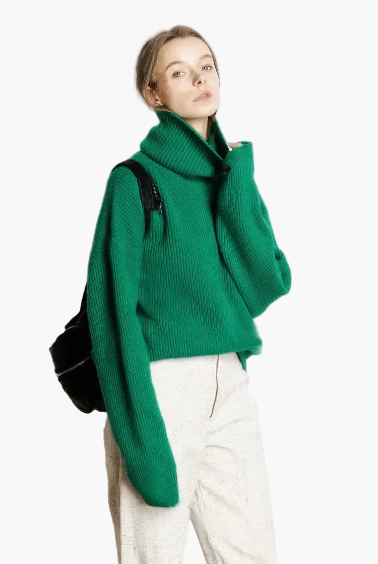 Damen Strickpullover mit Rollkragen – Modisch und Bequem für Alltag und Büro