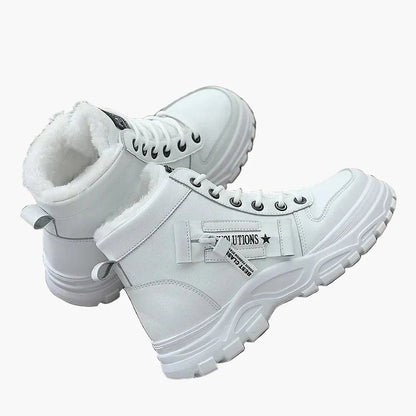 Damen Winter Sneaker Boots – Modische High-Top Freizeitschuhe mit Warmfutter für kalte Tage