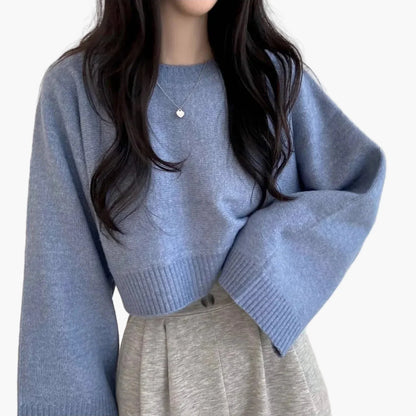 Damen Pullover im modischen Cropped-Stil – Weit geschnitten, ideal für Alltag & Freizeit