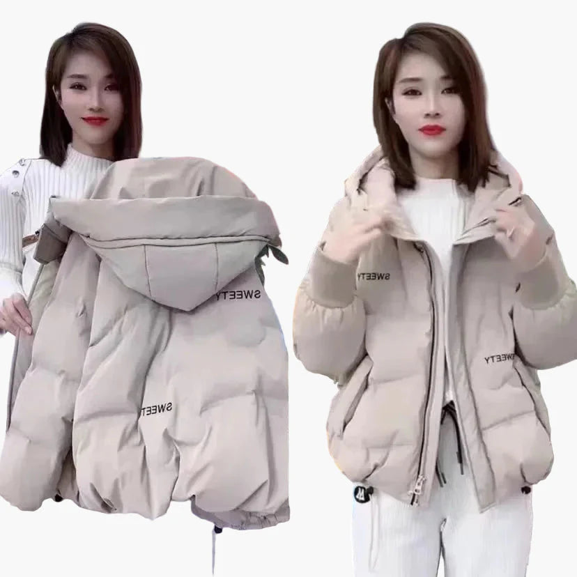 Damen Winter Steppjacke mit Kapuze – Modische Freizeitjacke, warm & bequem