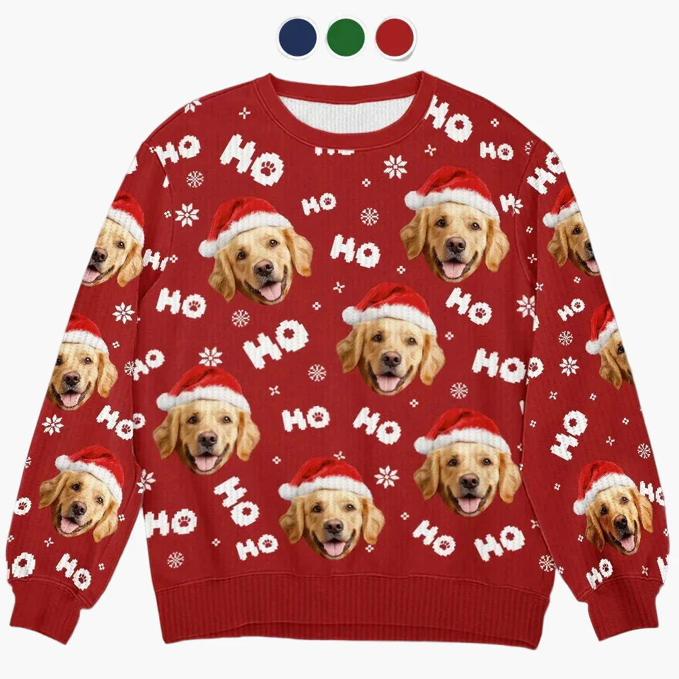 Unisex Weihnachts-Sweatshirt mit Fotodruck – Lustiger Ugly Christmas Pullover für festliche Anlässe