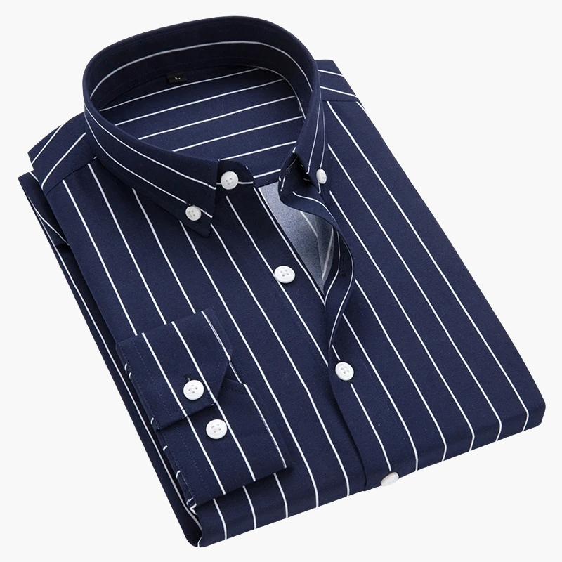 Herren Business-Freizeit Hemd – Gestreift, Klassisch, Vielseitig für Büro & Alltag