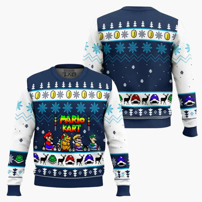 Unisex Retro Pixel Gaming Ugly Christmas Sweater – Pullover für Gamer und Weihnachtsfans