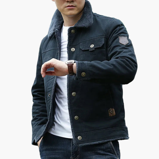 Herren Outdoor Winterjacke im Pilotenstil – Warm & Winddicht, Freizeit & Abenteuer