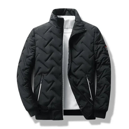 Gesteppte Jacke mit Hohem Kragen, Reißverschluss und Seitentaschen