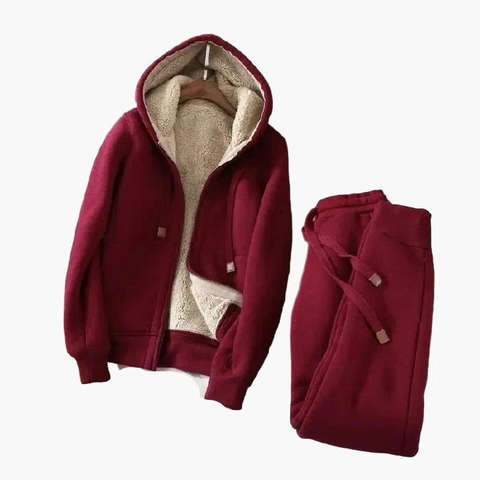 Herren Fleece-gefüttertes Kapuzen-Sportanzug Set – Modischer Freizeit- und Trainingsanzug für kalte Tage