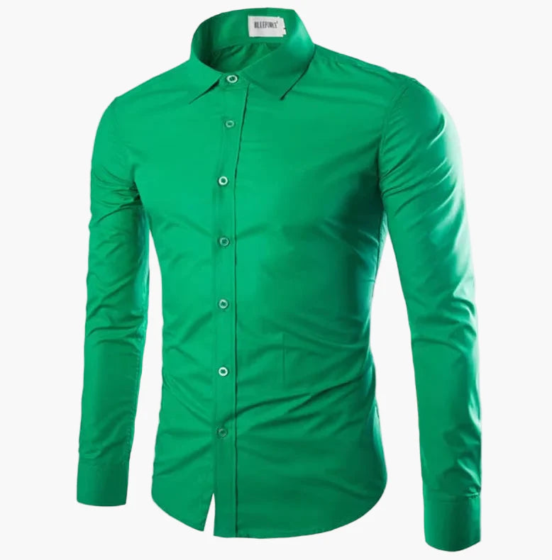 Herren Slim Fit Business Freizeit Hemd – Langarm, Modernes Design, Vielseitig für Büro und Alltag