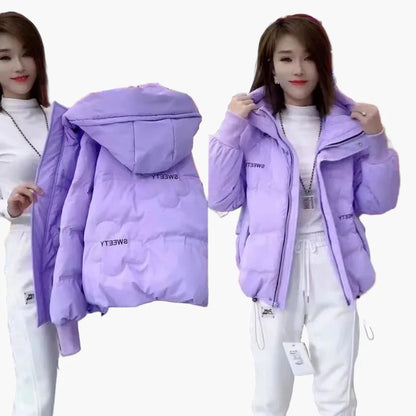 Damen Winter Steppjacke mit Kapuze – Modische Freizeitjacke, warm & bequem