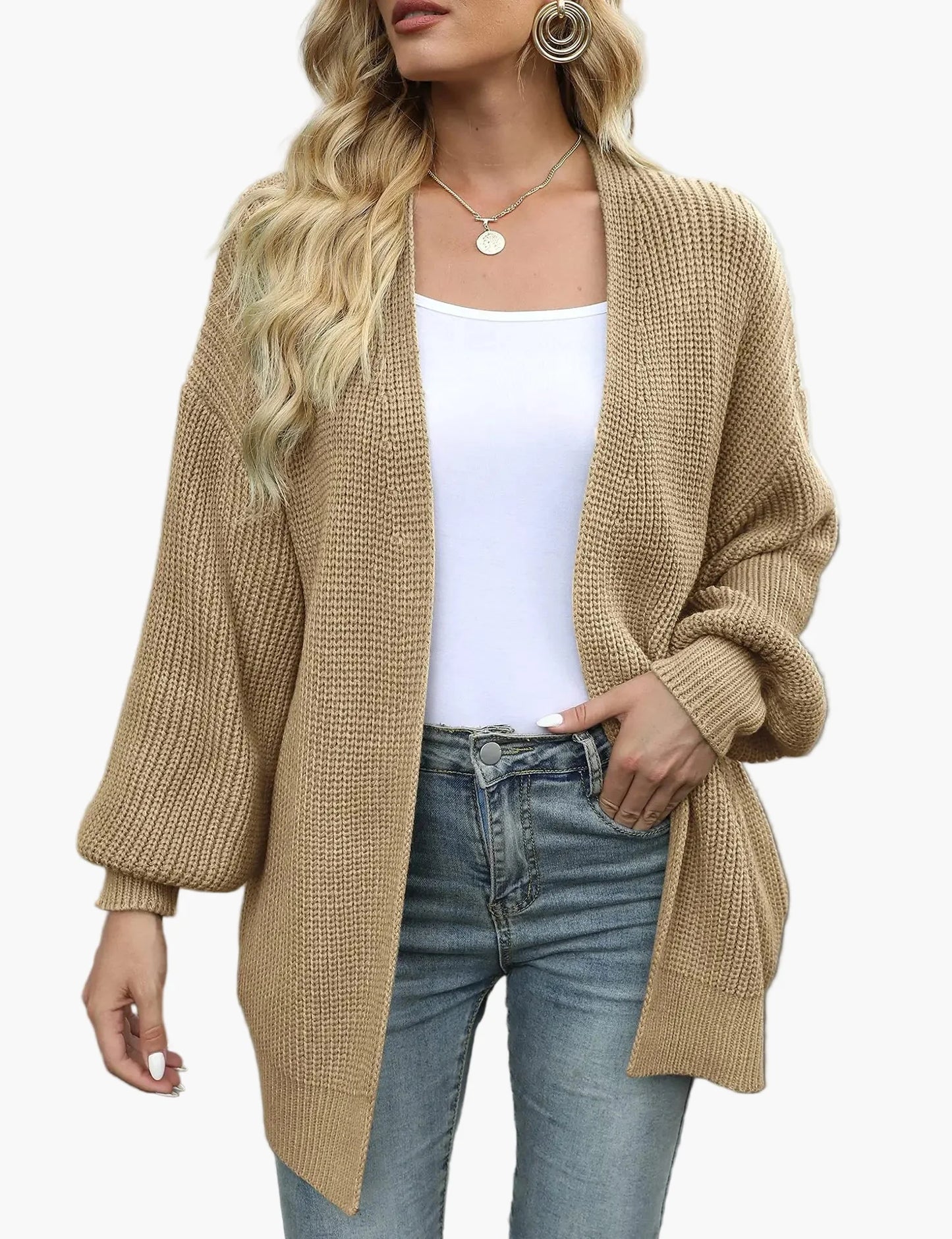 Damen Strick-Cardigan im Oversize-Look – Lässiger Herbst- und Winter-Style