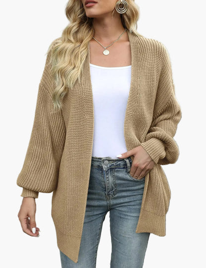 Damen Strick-Cardigan im Oversize-Look – Lässiger Herbst- und Winter-Style