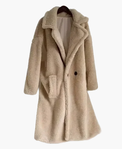 Damen Oversize Teddy Mantel – Modischer Winter-Look für stilbewusste Frauen