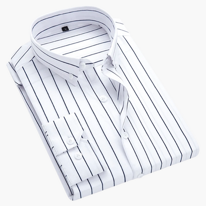 Herren Business-Freizeit Hemd – Gestreift, Klassisch, Vielseitig für Büro & Alltag