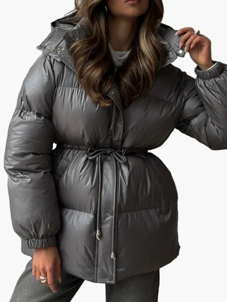 Damen Winter Steppjacke mit Kapuze – Modische Outdoor Pufferjacke für kalte Tage