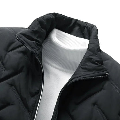 Gesteppte Jacke mit Hohem Kragen, Reißverschluss und Seitentaschen