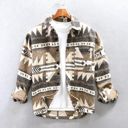 Oliver - Gemusterte Fleecejacke