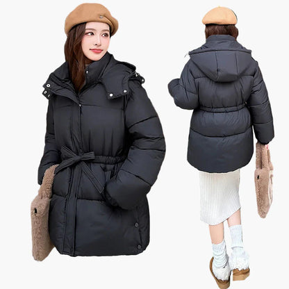Damen Winter Steppjacke mit Gürtel – Modische, warme Outdoorjacke für Alltag & Freizeit
