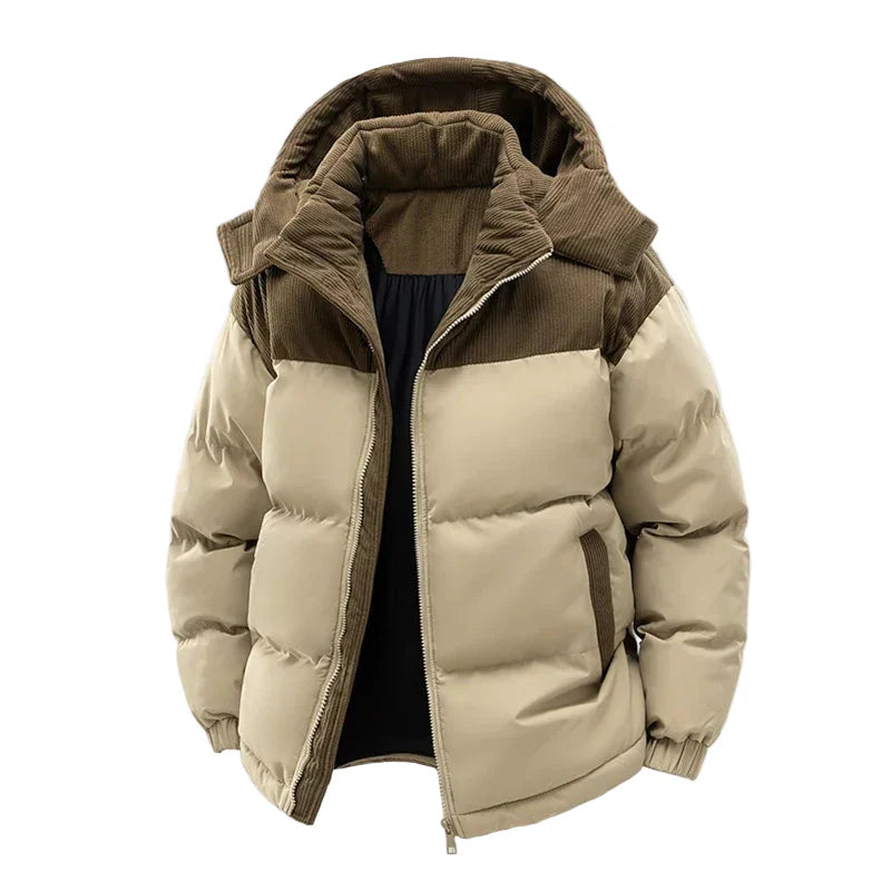 Herren Winter Steppjacke mit Kapuze – Modische Outdoorjacke für kalte Tage