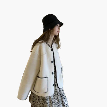 Damen Freizeit Teddyjacke im Oversized-Look – Lässiger Streetstyle für Herbst und Winter