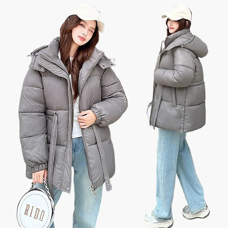 Damen Winter Steppjacke mit Gürtel – Modische, warme Outdoorjacke für Alltag & Freizeit