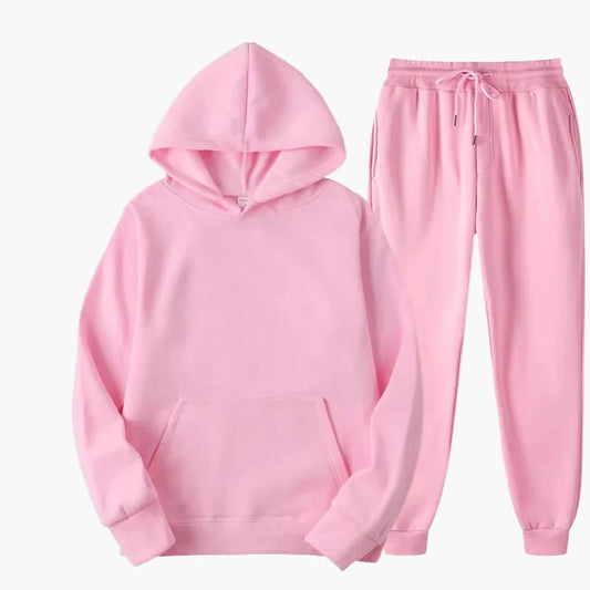 Damen Freizeit Kapuzenpullover & Jogginghose Set – Bequemer Loungewear Anzug für Alltag & Sport