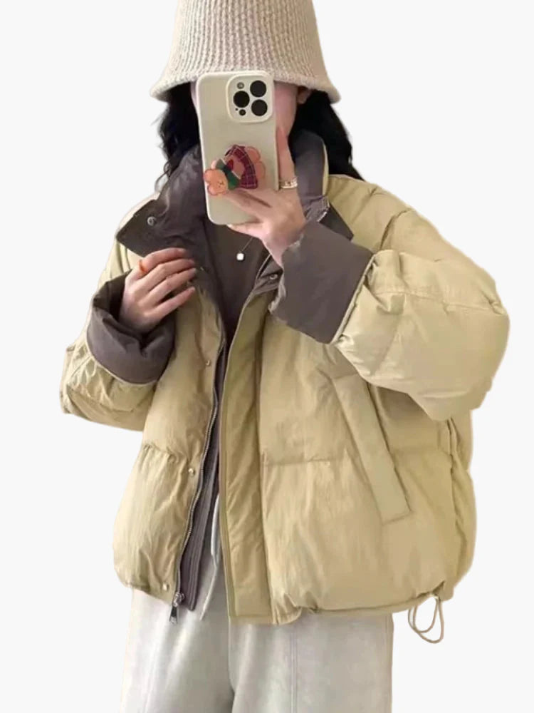 Damen Übergangsjacke Pufferjacke Casual Komfort für Alltag und Freizeit