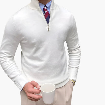 Herren Halb-Zip Pullover – Business & Freizeit, Moderner Stehkragen, Eleganter Style