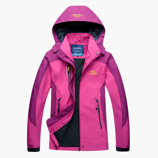 Damen Outdoorjacke Winddicht Wasserdicht Atmungsaktiv für Wandern und Camping