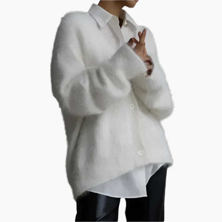 Damen Luxus Strickcardigan – Eleganter, Weicher Oversize Pullover für Alltag und Freizeit