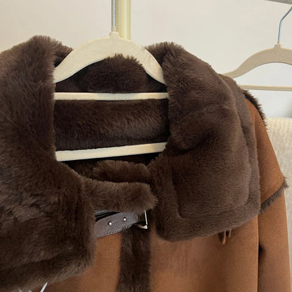 Damen Lässige Winter Fliegerjacke mit Kunstfell – Modische Kurzjacke für Freizeit und Alltag