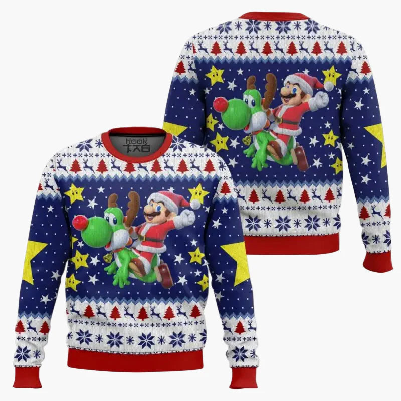Unisex Retro Pixel Gaming Ugly Christmas Sweater – Pullover für Gamer und Weihnachtsfans