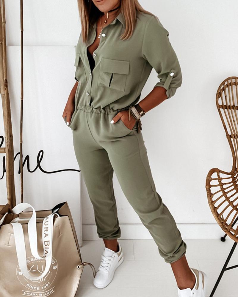 Damen Jumpsuit mit Taschen – Modischer Einteiler für Alltag und Freizeit