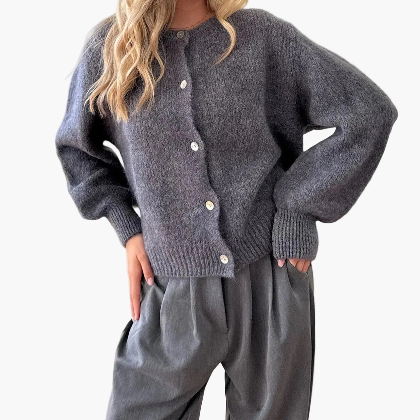 Damen Strickcardigan im lässigen Stil für Alltag und Freizeit