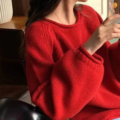 Damen Strickpullover im französischen Stil – Lockerer Alltags-Sweater für Freizeit & Büro