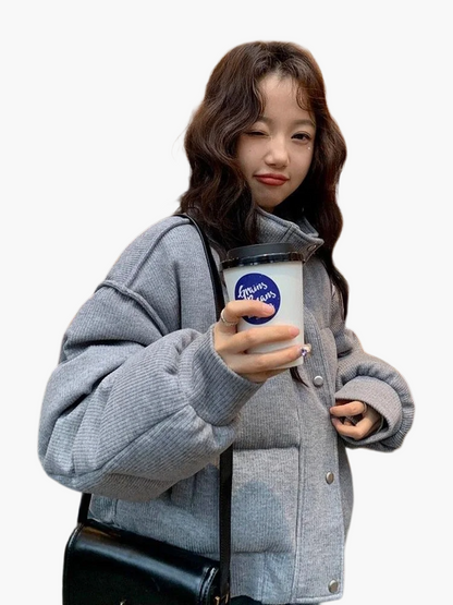 Damen Winter Steppjacke Oversized – Modischer Streetstyle für Alltag und Freizeit