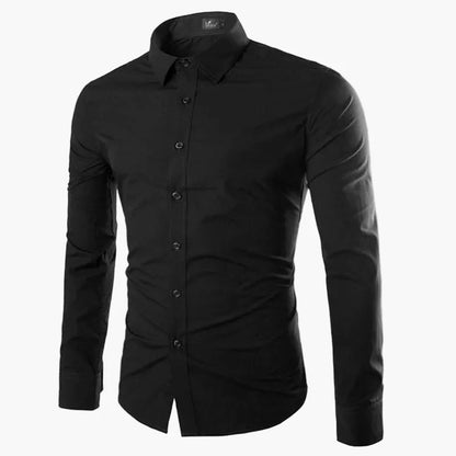 Herren Slim Fit Business Freizeit Hemd – Langarm, Modernes Design, Vielseitig für Büro und Alltag