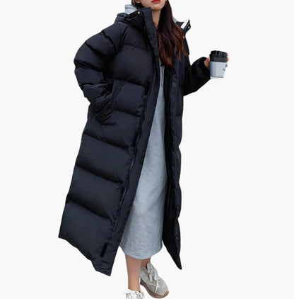 Damen Lange Winter Steppjacke Parka – Wasserdicht & Warm, Modischer Puffer für Alltag & Outdoor