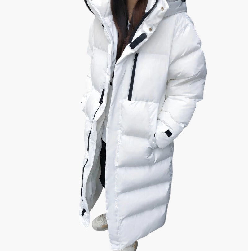 Damen Lange Winter Steppjacke Parka – Wasserdicht & Warm, Modischer Puffer für Alltag & Outdoor