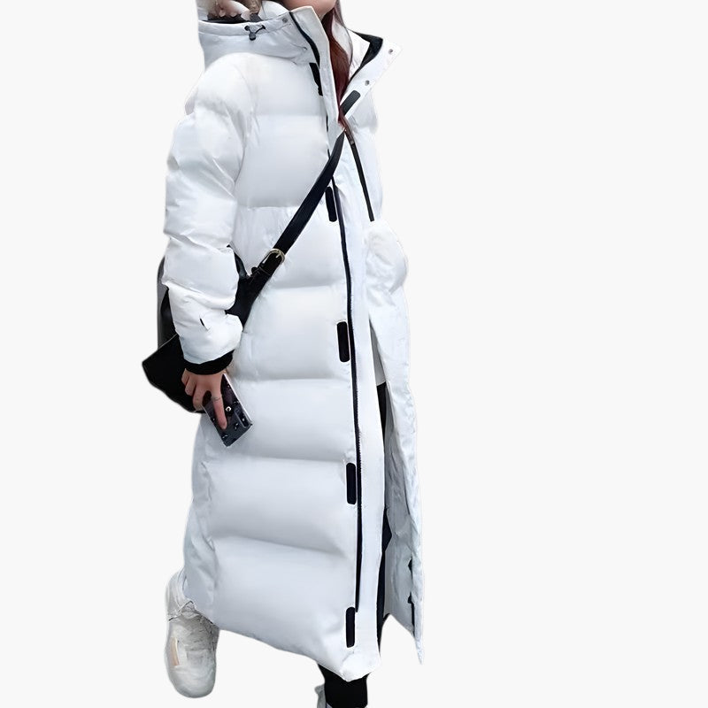 Damen Lange Winter Steppjacke Parka – Wasserdicht & Warm, Modischer Puffer für Alltag & Outdoor