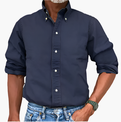 Herren Klassisches Freizeit-Hemd mit Langarm – Elegantes Alltagshemd für Büro & Freizeit