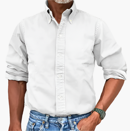 Herren Klassisches Freizeit-Hemd mit Langarm – Elegantes Alltagshemd für Büro & Freizeit