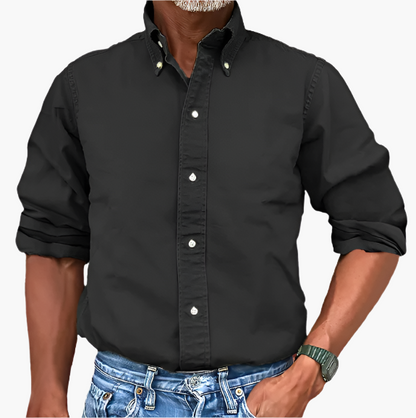 Herren Klassisches Freizeit-Hemd mit Langarm – Elegantes Alltagshemd für Büro & Freizeit
