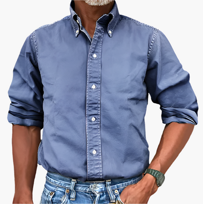 Herren Klassisches Freizeit-Hemd mit Langarm – Elegantes Alltagshemd für Büro & Freizeit
