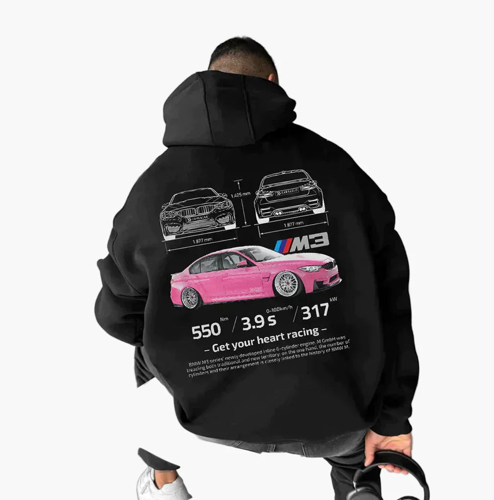 Herren Unisex Hoodie mit Porsche 911 GT3 RS Motiv – Racing Style für Motorsport-Fans