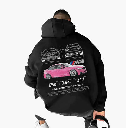 Herren Unisex Hoodie mit Porsche 911 GT3 RS Motiv – Racing Style für Motorsport-Fans